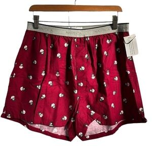 Nautica Snowman Print Elastic Band Boxer Size Large NWT